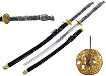 42" Hand Forge Samurai Sword 1045 Carbon Steel Japanese Dragon Head Full Tang Katana (Style A)