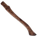 Axe Handle Beech Wood 18.5in Long Ax Handle Replacement Carbonized Hatchet Handle with Curved End Smooth Impact Resistant Axe Handles, Axe Handle