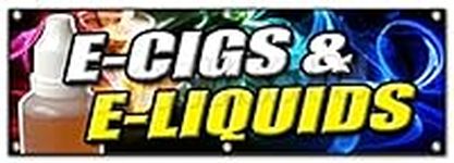 72" E-CIGS & E-Liquids Banner Sign 