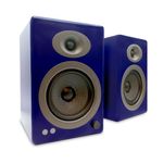 Audioengine A5+ Wireless Bluetooth Bookshelf Speakers - Premium 150W Stereo Speakers for Music, Gaming, Turntables, Home Theater Systems - Powerful Studio Monitors (Blue, Bluetooth)