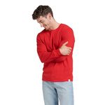 Russell Athletic Men's Dri-Power Cotton Blend Long Sleeve Tees, Moisture Wicking, Odor Protection, UPF 30+, Sizes S-3x, True Red, Large