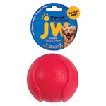 JW Pet Company iSqueak Bouncin' Baseball Dog Toy, Large, Colors Vary