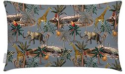 Izabela Peters Outdoor Cushions Waterproof, 60 x 40 cm, Filled Outdoor Cushion, Safari Voyage- French Grey, Garden Furniture Cushions, Outdoor Seat Cushions, Garden Chair Cushions