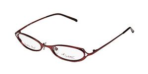 Thalia Samba For Ladies/Women Cat Eye Full-Rim Shape Stainless Steel Authentic Budget Eyeglasses/Eyeglass Frame (48-18-135, Shiny Red)