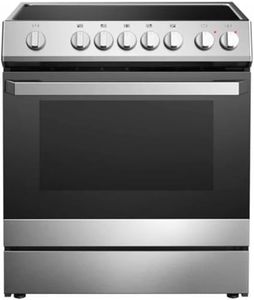 30" Electric Range with 4 Heating Elements Convection Oven 5 Cu. Ft. Capacity, 7 Functions Professional Electric Range Oven with Smooth Glass Top, Stainless Steel, Perfect for Family Kitchen Cooking