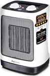 Pro Breeze 2000W Mini Ceramic Fan Heater - 3 Heat Settings & Fan Only Mode with Built-in Overheat and Tip Over Protection, Electric Heater for Home, Office and Bedroom (White)