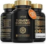 Advanced Turmeric Capsules High Strength 3000mg, Ginger & Black Pepper | ONE per Day | 4 Month Supply | Turmeric and Black Pepper Capsules Locally Made in UK | Turmeric Powder Joint Care Supplements