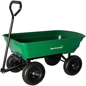 Garden Cart PRO Tip H/Duty 250kg Tuff Poly Tray Lawn Towing Trolley Wagon Pull