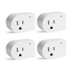 Single Surge Protector Plug, Grounded Outlet Wall Tap Adapter with Indicator Light, 1 Outlet,245J/125V, ETL, White, 4Pack