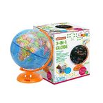 Little Experimenter Globe for Kids: 3-in-1 World Globe with Illuminated Star Map and Built-in Projector, 8”