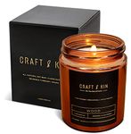 Premium Wood Candle | Cedar Scented Candle Holiday Candles | 8 oz 45 Hour Burn | Crackle Candle, Soy Candle, Winter Candle Gifts for Women | Soy Candles for Home Scented | Scented Candles for Men