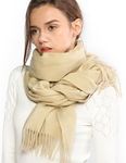 RIIQIICHY Pashmina Shawls for Women Winter Beige Scarf Wedding Shawls and Wraps Blanket Scarf