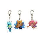 EBTY DREAMS Inc. - Set of 3 League LOL Acrylic Keychain Star Guardian Orianna, Ahri, Lux, Multicolored, Pendant Height: 2 inches, Multicolored, Pendant Height: 2 inches