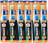 Reach Ultra-Clean Medium Toothbrush with Cap, Colors May Vary (Pack of 6 Toothbrushes)