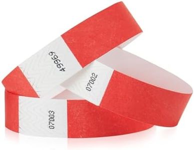 700 WristCo Neon Red Tyvek Wristbands for Events - Tamper-Proof Design & Fluorescent Color Prevent Reuse Premium-Grade Bracelets for Hospital & Medical ID, Party & VIP Identification