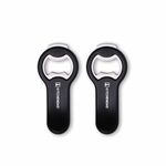 KITCHENDAO 2 in 1 Magnetic Beer Bottle Opener for Fridge and RV with Cap Catcher - Pop Can Soda Can Opener, Stick to Refrigerator for Easy Storage with Magnet, Gift for Men Husband Father- 2 Pack