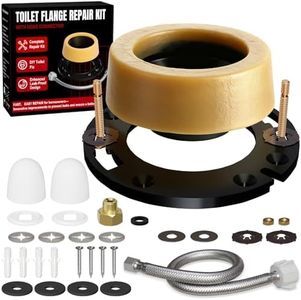 Extra Thick Toilet Wax Ring Replacement Kit with Flange & 16" Water Supply Line (7/8 in. Ballcock x 3/8 in. Comp) – Toilet Installation Kit, 3"/4" Drain Compatible, Toilet Flange Repair Kit