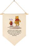 If There Ever Comes A Day-Christmas Birthday Party Bunting-Baby Gift Shower-Winie Wall Flag Decor Gift The Pooh-Banner Sign Gift for Nursery Bedroom Playroom Front Door