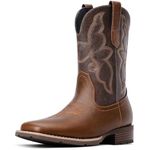 Dixhills Cowboy Boots For Men Brown Western Boot Men's Cowboy Boots With Square Toe | Pull-on Boots| Durable Classic | Old West Style Embroidered Size 12