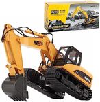 Gemini&Genius Construction Vehicle Toys 1/40 Scale Die-cast Grader Engineering Road Planer Vehicle Alloy Models Toys for Kids and Decoration for House (1-40 Excavator)