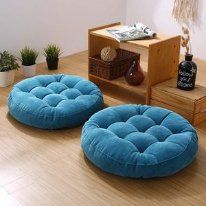 Gfobip Meditation Floor Pillow Set of 2 Large Round Floor Cushions for Adults Tufted Corduroy Floor Seat Pillows Cushion for Living Room Tatami Yoga,Sky Blue 22" L x 22" W x 5" H