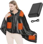 Wearable USB Heated Blanket Shawl, 