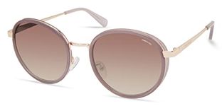 Kenneth Cole New York Women's Round Sunglasses, Shiny Lilac/Gradient Brown, 53mm