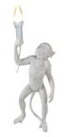 Middle-England 48cm White Monkey Table Lamp Standing Chimpanzee Desk Light Polystone