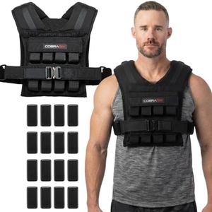 CobraSix 35lb Weighted Vest for Men | Adjustable Strength Training Weight Vest with Removable Iron Weights | Heavy-Duty Weighted Vest for Running, Rucking, Walking, CrossFit & Calisthenics