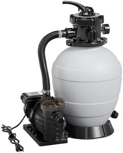 Future Way Sand Filter Pump for Above Ground Pools, 3/4 HP, 3420GPH High Flow Pool Pump and Sand Filter with 6-Way Valve & Automatic Timer, 13 Inch Sand Pool Filter Ideal for Pools About 10506GAL