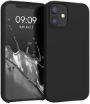kwmobile Case Compatible with Apple iPhone 12 mini Case - TPU Silicone Phone Cover with Soft Finish - Black Matte