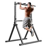 STACOO Foldable Pull Up Bar Pull Up Station, Power Tower with Triangular Structure, Multi-Functional Dip Station for Home Gym (Foldable Black)