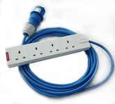 Ali's DIY 1.5 mm 230V Caravan Hookup Extension Lead for Motorhomes and Camping Sites - 4 Gang Trailing Socket - 5 Metre Length