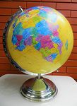 Cosmic globe Exports Educational Political Laminated World Globe (12-inch diameter) with IMPROVED Heavy Metallic Frame and SEA and AIR ROUTES; Globe for kids students teachers