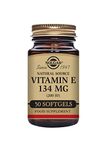 Solgar Vitamin E - Natural Source - 134 mg (200 IU) - Antioxidant - Immune System - d-Alpha Tocopherol - 50 Softgels (Packing May Vary)