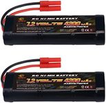 melasta 2pack 7.2V 4200mAh NiMH RC Battery Packs Compatible with Banana Connector for Redcat Racing Vehicles