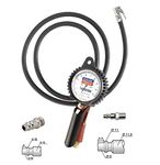 Michelin Eurodainu Inflating & Pressure Gauge Gun + Standard and European Cap