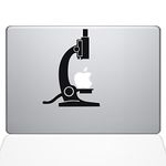 The Decal Guru 1650-MAC-13A-BLA Science Microscope Decal Vinyl Sticker, Black, 13" MacBook Air