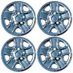 Set of 4 Chrome 18" Hub cap Wheel Skins w Center: 2007- 2014 Toyota Tundra 18x8 Inch 5 Lug Steel Rim -aftermarket: IMP/77X