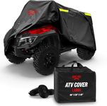 Badass Moto ATV Covers Waterproof Outdoor Heavy Duty, 4 Wheeler Cover – ATV Cover Four Wheeler Rip-Resistant, Night-Reflective Quad Cover, 4 Wheeler Accessories - NoZipper-Black Large 96"