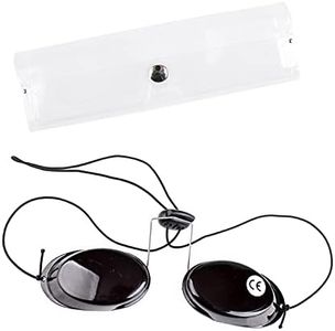 KOENWEENI See-through UV Eye Protection Goggles Glasses Eyeshields with Case for Indoor Sunbed Tanning Bed Light Therapy without Blocking Light