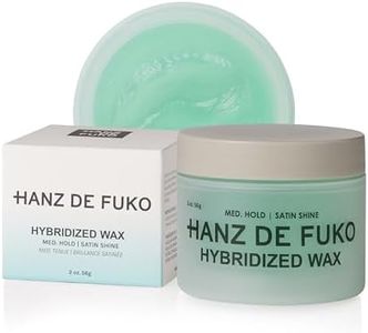Hanz de Fuko Hybridized Wax – Medium Hold, Satin Shine – Men’s Hair Styling Wax, 2 oz