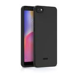 Pikkme Mi Redmi 6A Back Cover Soft Matte Liquid Silicone TPU | Camera Protection | Shockproof Slim Back Case for Mi Redmi 6A (Black)