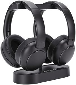 Plyisty Dual Wireless Headphones for TV Watching, Clear Voice, Bluetooth V5.4 Low Latency, HiFi Stereo, TV Headphones for Seniors, with Transmitter, Charging Docks