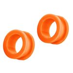 Decentraland 2 Pcs Orange Acrylic Double Flared Ear Gauges Ear Plugs Tunnels Body Piercing Jewelry 00g(10mm)