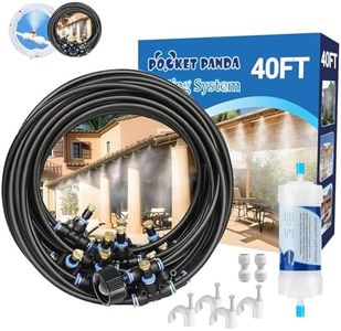 Misters for Outside Patio, Outdoor Water Misting Cooling System w Filter, 40FT|12M. Backyard Mist Kit for Garden, Greenhouse, Fan,Deck,Umbrella,Canopy,Pool,Porch,Trampoline,Park,BBQ Party Accessories