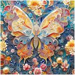 ALL4JIG Butterfly Fun Jigsaw Puzzles for Adults and Kids, 500 Pieces, Christmas Secret Santa Gift, White Elephant Gifts, Number Partitioned for Easy Solving