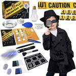 Spy Kit for Kids Detective Costume Role Play Fingerprint Toys Gifts for 5-11 Year Old Boys Girls Educational Science Set