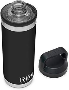 YETI Rambler 18 oz Bottle, Vacuum Insulated, Stainless Steel with Chug Cap, Black