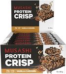 Musashi Crisp Vanilla Almond Caramel Protein Bar 60 g, 12 Pack